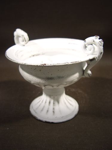 Floristik24 Kopp med håndtak Ø 16cm H12,5cm hvit