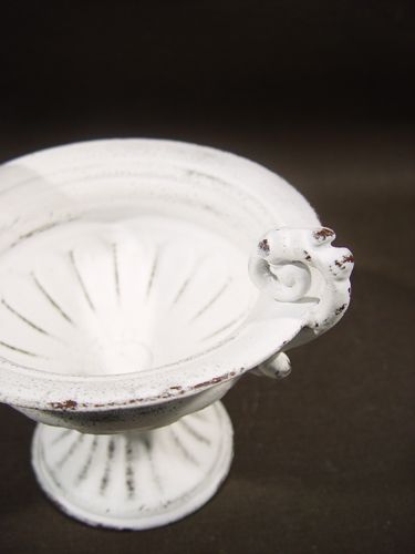 Floristik24 Kopp med håndtak Ø 16cm H12,5cm hvit