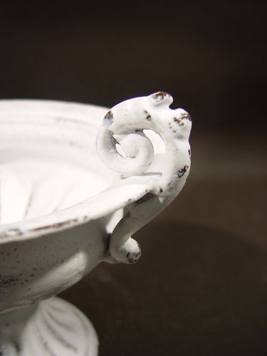 Floristik24 Kopp med håndtak Ø 16cm H12,5cm hvit