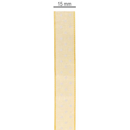 gjenstander Prikkete gavebånd, perfekt finish for gavepakker og gaveesker, 1,5 cm bredt, 20 m langt