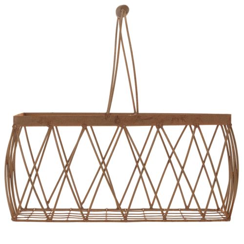 Trådkurv, metall, rustlook, 28x13,5x14cm, 2 stk. | Floristik24.no