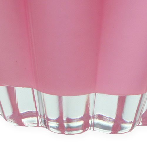 Floristik24 Glassvase "Bloom" rosa Ø14cm H17cm