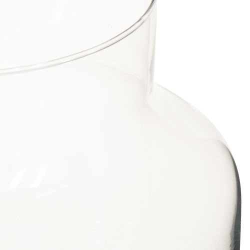 gjenstander Glassvase Rund Blomstervase Stor 100 % Resirkulert Glass H20 Ø17cm