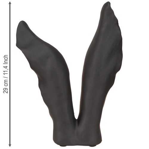 Floristik24 Kaninører Dekorasjon Påskehare i svart 20cmx7,5cmx29cm