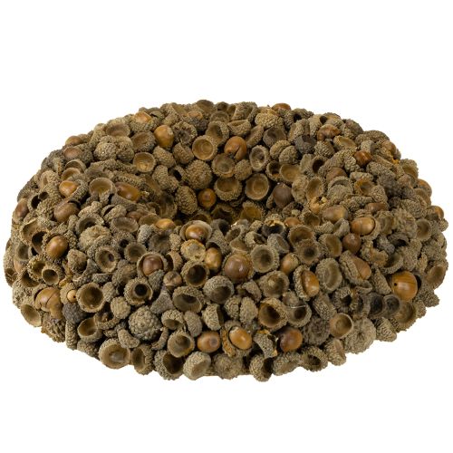 gjenstander Naturkrans, høstdekorasjon, eikenøtter, dørkrans, veggkrans, DIY, Ø30 cm