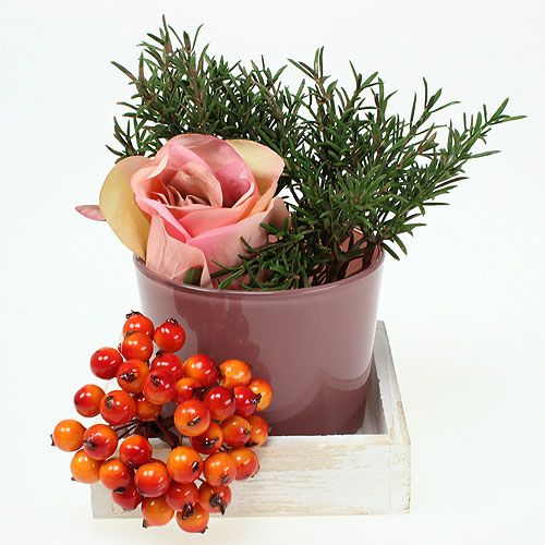 Floristik24 Mini trebrett hvit 12cm x 12cm x 3cm