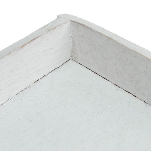 Floristik24 Trebrett hvit 30cmx30cm