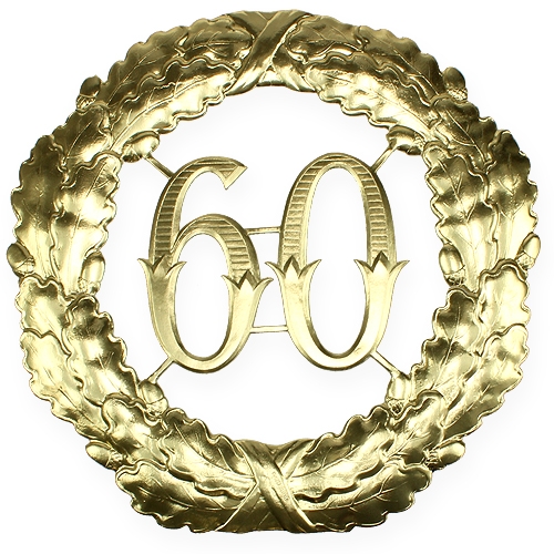 gjenstander Jubileumsnummer 60 i gull Ø40cm