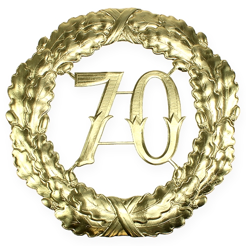 Floristik24 Jubileumsnummer 70 i gull Ø40cm
