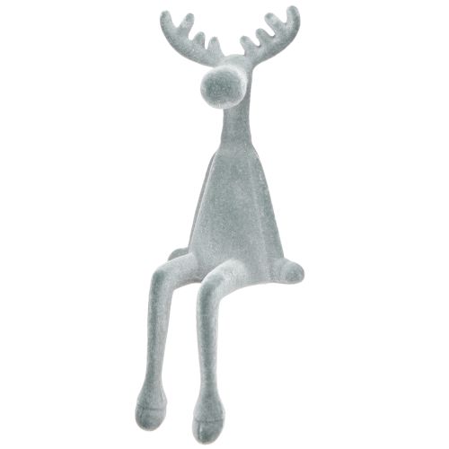 Floristik24 Dekorativ kantsitter for Elk, H31 cm, grå, 3 stk.