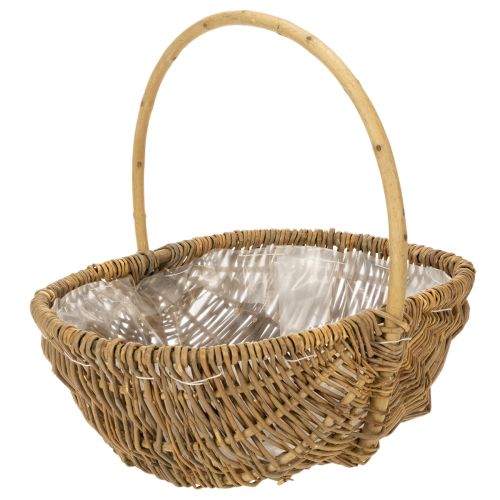 Potetkurv 43/33/23 cm med folie, naturfarget, sett med 3. kjøpe | Floristik24.no