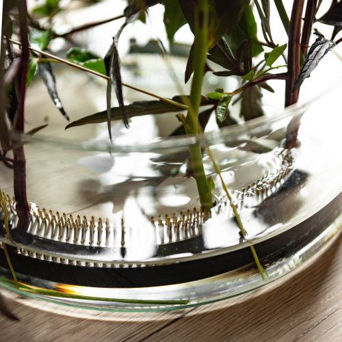 gjenstander Kenzan blomsterarrangementshjelpemiddel med messingnåler for blomsteroppsatser