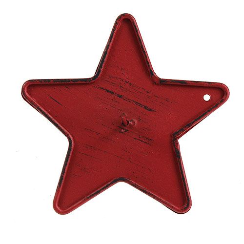 gjenstander Stearinlysholder stjerne for å stikke 9 cm rød