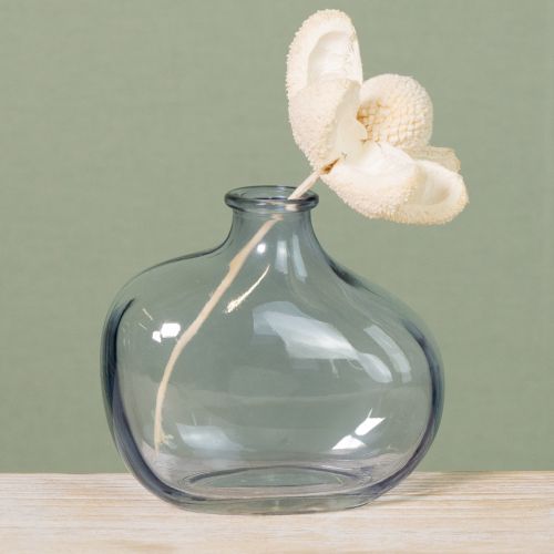 gjenstander Liten glassvase klar moderne minivase glass blå 11×6×10 cm 3 stk
