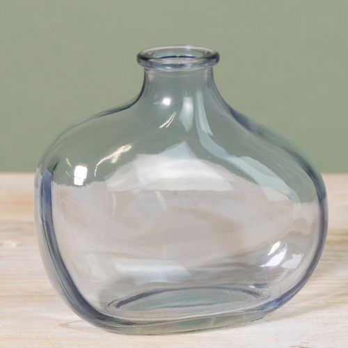 gjenstander Liten glassvase klar moderne minivase glass blå 11×6×10 cm 3 stk