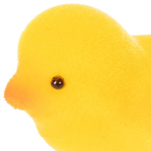 gjenstander Små påskekyllinger, gule og oransje flokket, 4,5 cm høye, 18 stk.