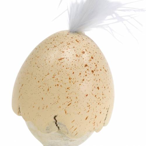 gjenstander Kylling i eggeskallet hvit, fløte 6cm 6stk