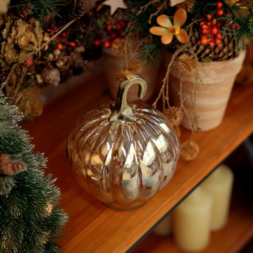 gjenstander Gresskardekorasjon glass glass gresskar borddekorasjon oransje Ø14cm H18cm