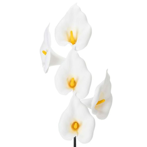 Kunstig calla med gul støvbærer, dekorative blomster, 35 cm, 10 stk.