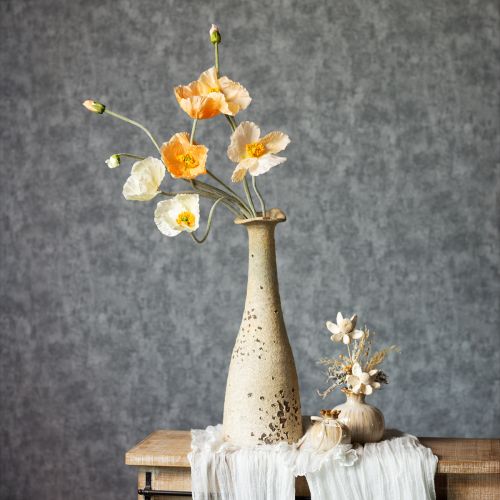 gjenstander Kunstig valmueblomst til bryllupsdekorasjon og design, 95 cm, 3 stk.