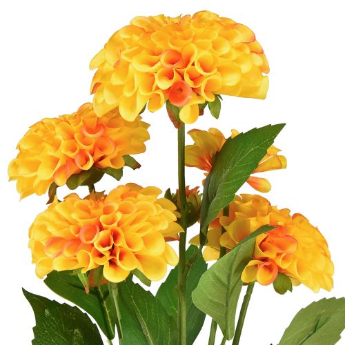 gjenstander Kunstige blomster dekorative georginer kunstig gul oransje 50cm