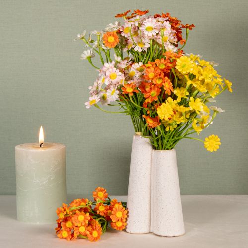 gjenstander Kunstig blomsterbukett med kamille for stemningsfull sesongdekorasjon, 27 cm, 3 stk.