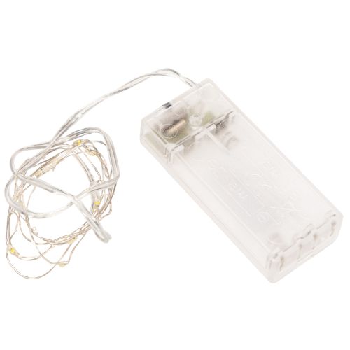 Batteridrevne lyslenker for innendørs bruk, varmhvit, 10 LED-lys, 1 m lengde, 6 stk. kjøpe | Floristik24.no