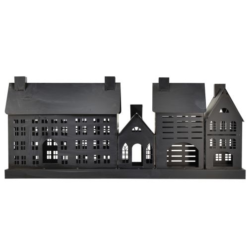 Floristik24 Antrasitt lyshus laget av metall 80x15x35 cm – elegant borddekorasjon