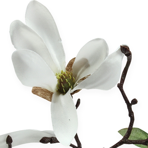 gjenstander Dekorativ gren magnolia 40cm hvit 4stk