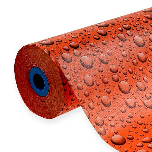 Floristik24 Mansjettpapir med mønster oransje 25cm 100m