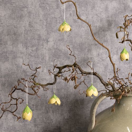 gjenstander Metallhengende blomst for romantisk innendørs og utendørs dekorasjon, 6 cm, 6 stk.