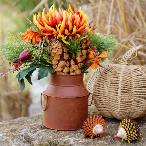 Floristik24 Melkemugge dekorativ rustplanter metalldekor Ø13cm H15,5cm