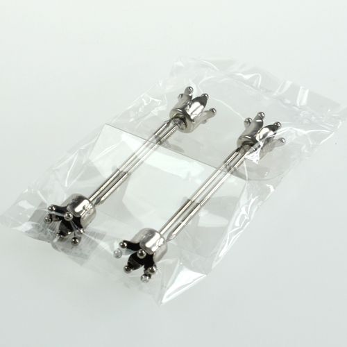 Floristik24 Lysestake krone sølv 4stk