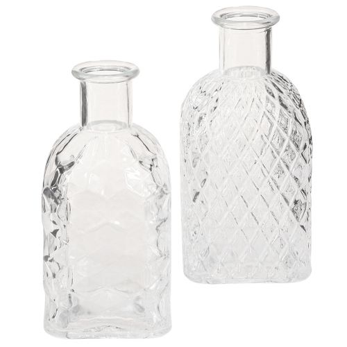 Floristik24 Minivaser Firkantede Glass Dekorflasker H13cm 4stk