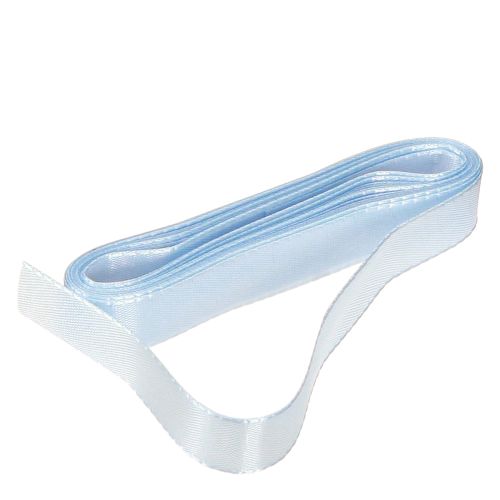 gjenstander Dekorativt gavebånd lyseblått bånd blå selvedge 15mm 3m 10 stk