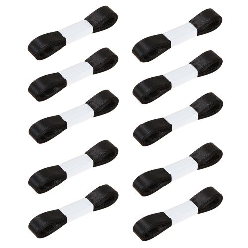 gjenstander Dekorativt gavebånd svart bånd selvedge 15mm 3m 10 stk