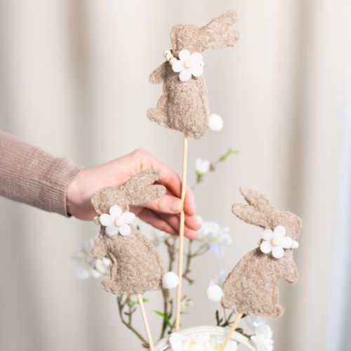 gjenstander Dekorativ påskeharefigur for vårdekorasjoner og sesongdetaljer, 42 cm, 8 deler