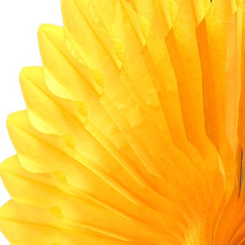 Floristik24 Blomsterdekorasjonshenger bikakepapir gul Ø40cm 4stk