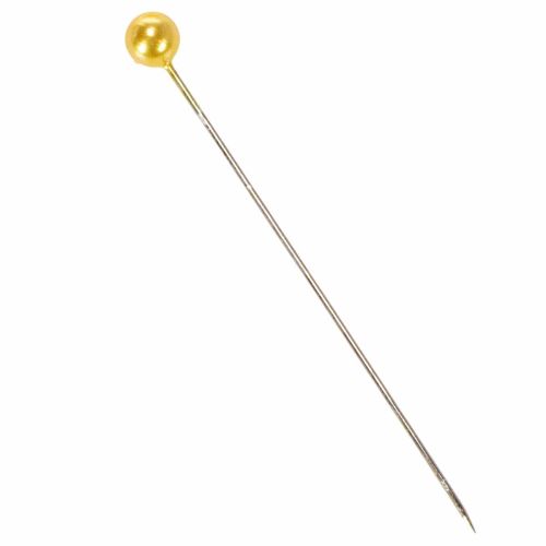 Perlehode-nåler Ø6mm 65mm gull