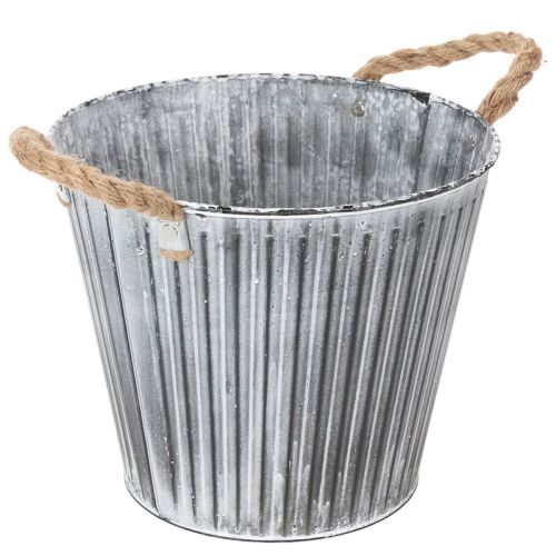 Floristik24 Blomsterpotte, dekorativ potte med håndtak, metallpotte for planting Ø25,5 cm