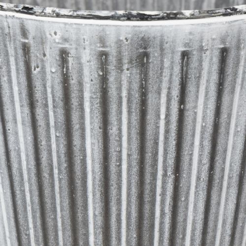 gjenstander Blomsterpotte, dekorativ potte med håndtak, metallpotte for planting Ø25,5 cm