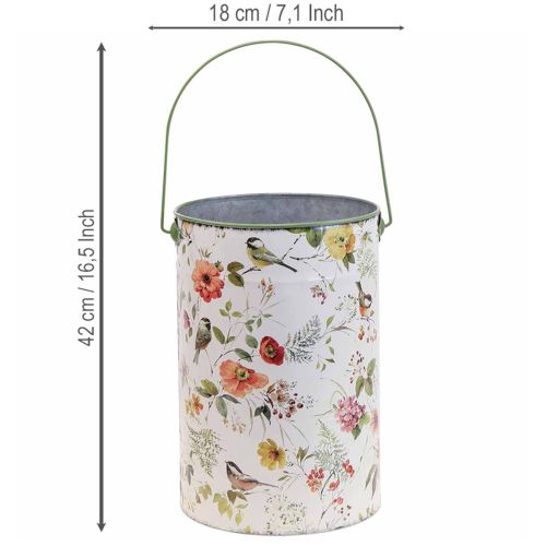 gjenstander Vintage dekorative metallplantepotter, Ø18/15/12 cm, sett med 3