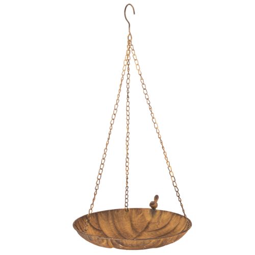 Dekorativ hengende skål, hagedekorasjon, rustlook, Ø31 cm, L62 cm kjøpe | Floristik24.no