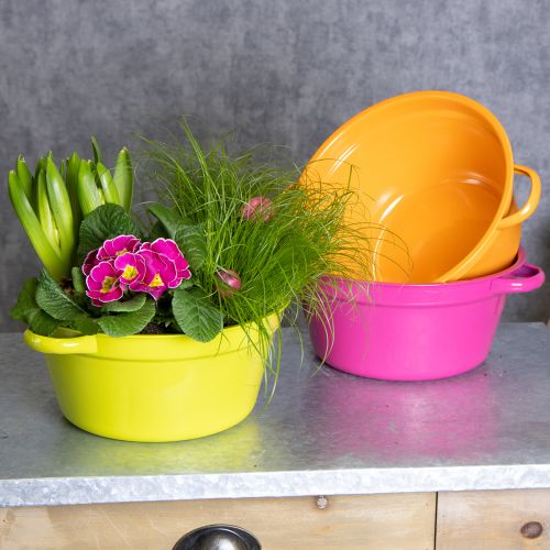 gjenstander Metallplateplantekasse, vårdekorasjon til stuen, 25 cm, 3 stk.