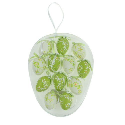 Floristik24 Påskeegg av plast 4cm 12stk
