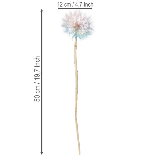 gjenstander Løvetanndekorasjon, tørkede blomster, stabilisert og farget, delikat, slitesterk, 12 cm, 4 stk.