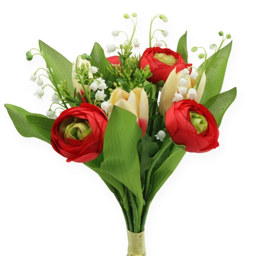 Floristik24 Ranunculus bukett, tulipanbukett, rød