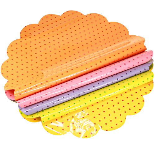 Floristik24 Rondella Dots blomstermansjett med prikker Ø54cm 100 stk