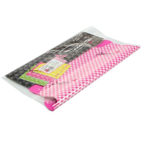 Floristik24 Rondella mansjett Vichy Rosa Ø50cm 50stk