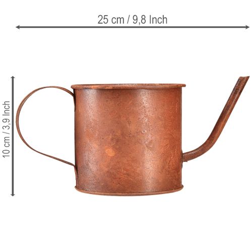gjenstander Rusten dekorativ vannkanne, mini blomsterpotte, metall, Ø10 cm, H9 cm